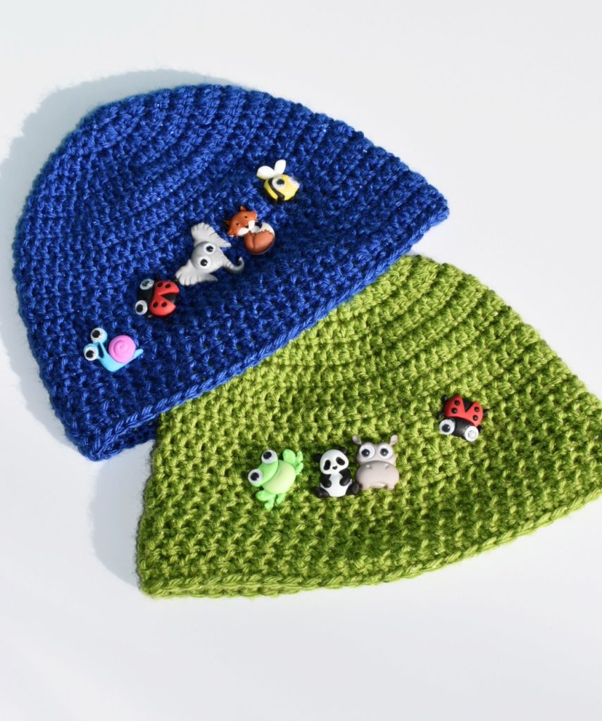 Crochet charm hats